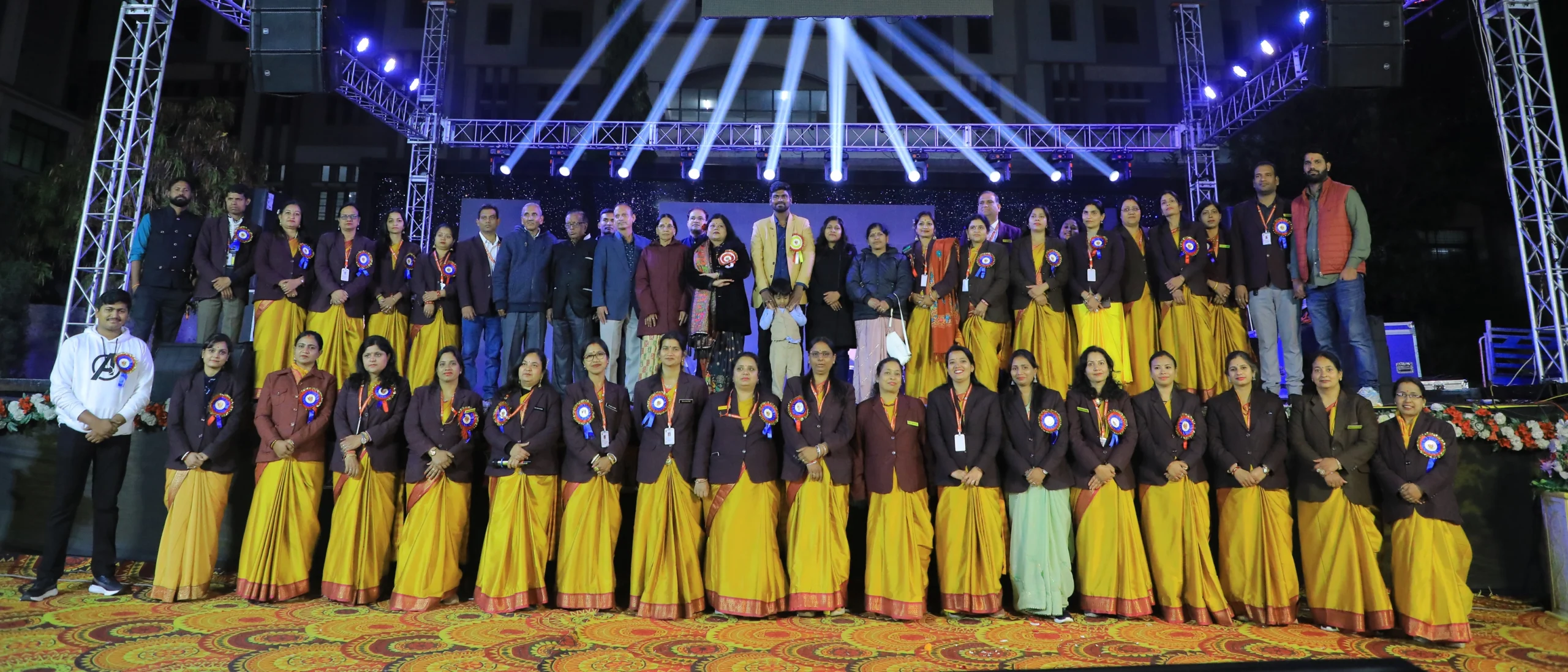 Transportation: GPS-tracked school buses covering major Udaipur routes, operated by trained drivers and attendants.